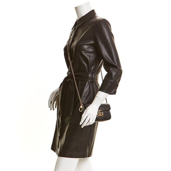 Gucci Gg Marmont Super Mini Matelasse Leather Crossbody - Picture 3 of 3